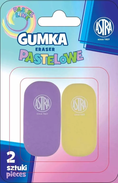 Gumka owalna Pastel Line 2zt ASTRA - tantis.pl