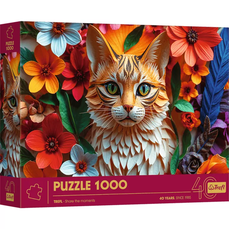 Puzzle 1000 Paper Art: Kot TREFL - tantis.pl