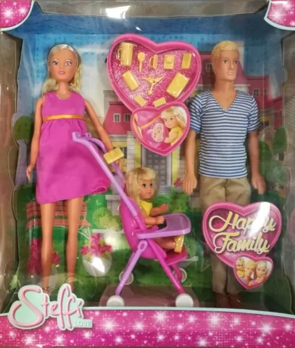 Lalka Steffi w ciąży z rodziną Kevin, bobas, Evi - tantis.pl