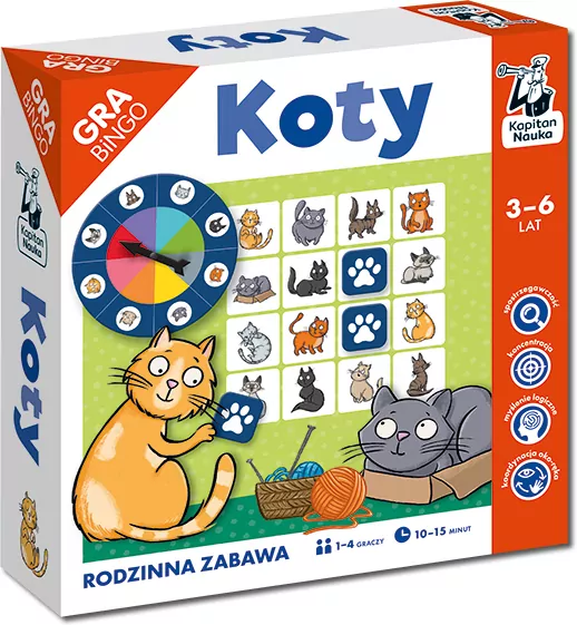 Kapitan Nauka. Koty. Gra bingo - tantis.pl