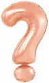Balon foliowy znak ? różowe złoto 53x86cm - tantis.pl