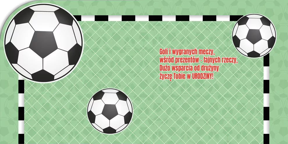 Karnet KW wycinany Urodziny - Super Piłka - tantis.pl