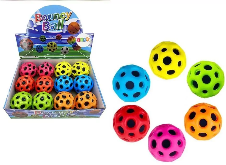 Piłeczka świecąca z wgłębieniami 6cm MIX - tantis.pl