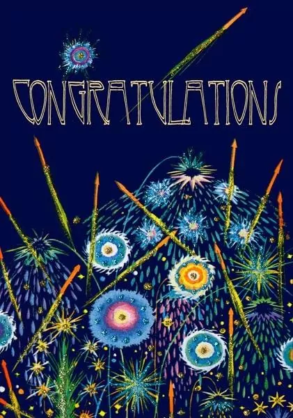 Karnet B6 z kopertą Gratulacje Fajerwerki - tantis.pl