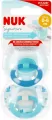 Smoczki uspokajające silikonowe 0-6m Signature NUK - tantis.pl