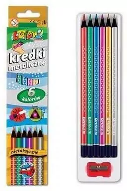 Kredki Premium Kolori metaliczne 6 kolorów - tantis.pl