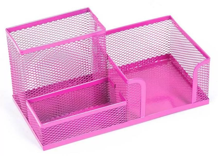 Przybornik na biurko różowy - tantis.pl