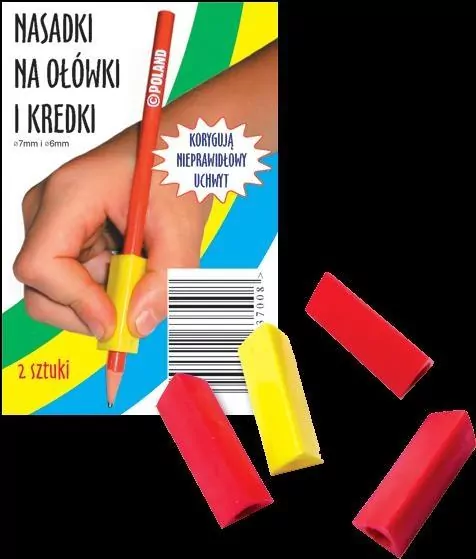 Nasadki trójkątne podłużne na ołówki i kredki - tantis.pl