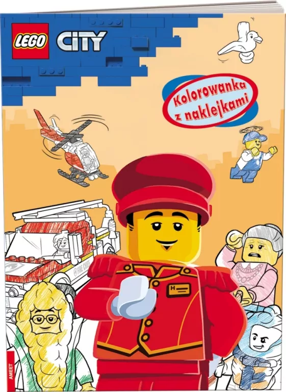 LEGO® City. Kolorowanka z naklejkami - tantis.pl