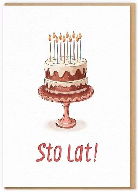 Karnet Urodziny - Tort sto lat - tantis.pl