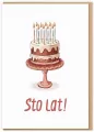 Karnet Urodziny - Tort sto lat - tantis.pl