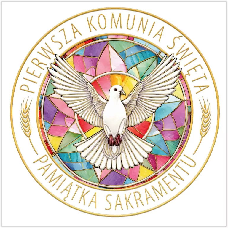 Karnet A5 Komunia Witraż - tantis.pl