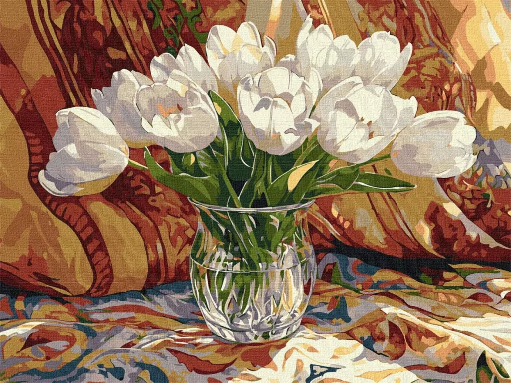 Malowanie po numerach - Tulipanowy spokój 30x40cm - tantis.pl