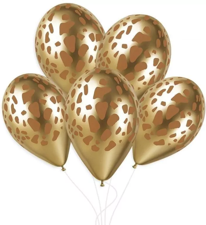 Balony żyrafa shiny złote 33cm - tantis.pl