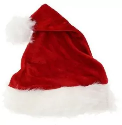 Czapka Mikołaja welurowa, rozmiar S