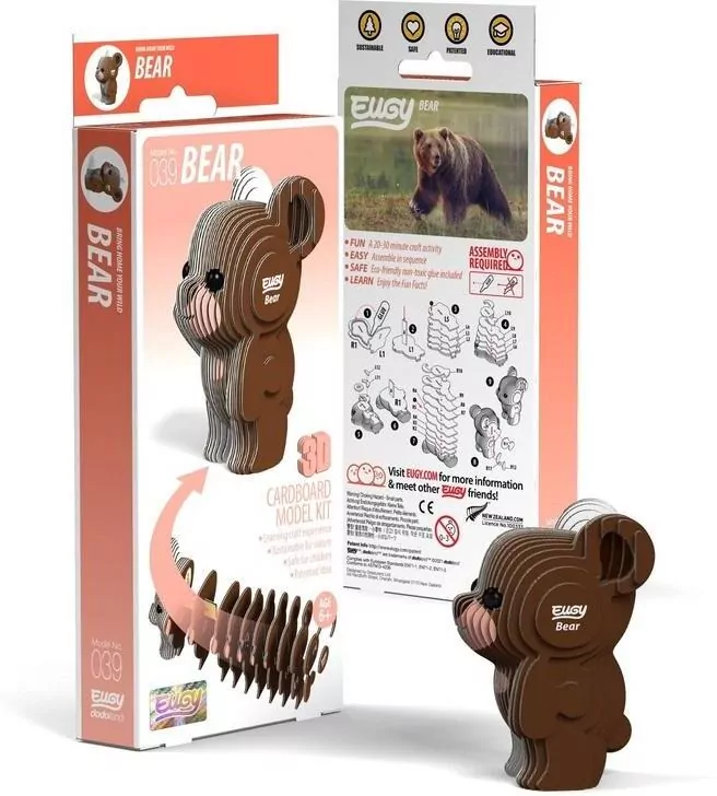 Niedźwiedź Eugy. Eko Układanka 3D - tantis.pl