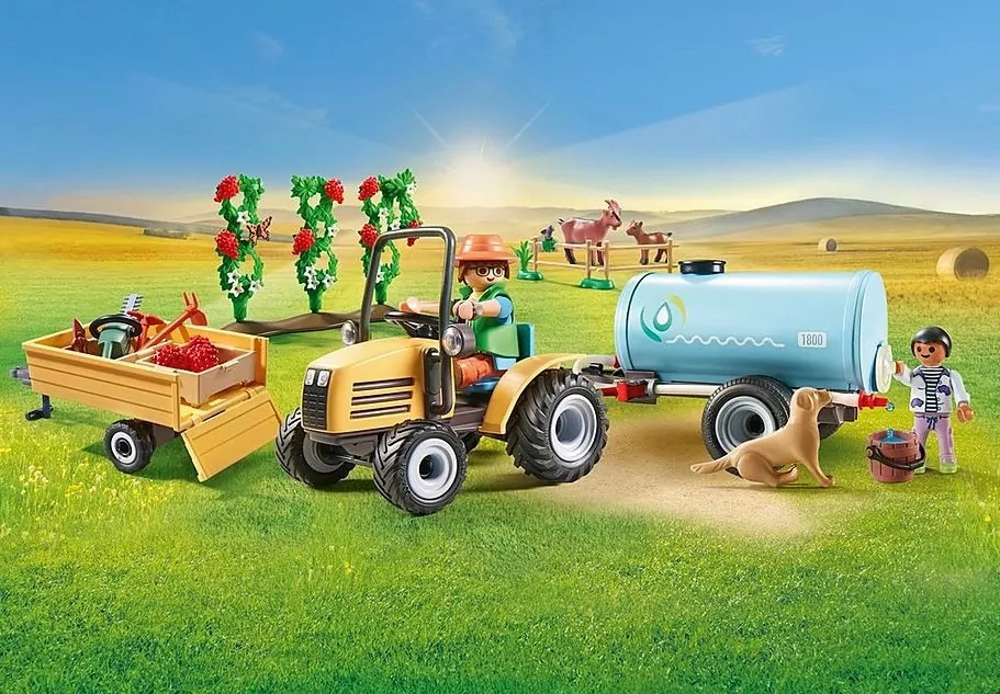 Traktor z przyczepą i zbiornikiem na wodę. Country 71442 - tantis.pl