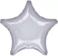 Balon foliowy metalik srebrny gwiazda luzem 48cm - tantis.pl