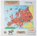 Puzzle edukacyjne. Europa 120el - tantis.pl