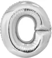 Balon foliowy litera O srebrna 69x86cm - tantis.pl