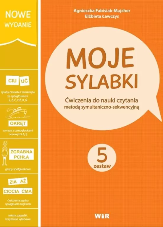 Moje sylabki. Ćwiczenia do nauki czytania metodą symultaniczno-sekwencyjną. Zestaw 5 - tantis.pl