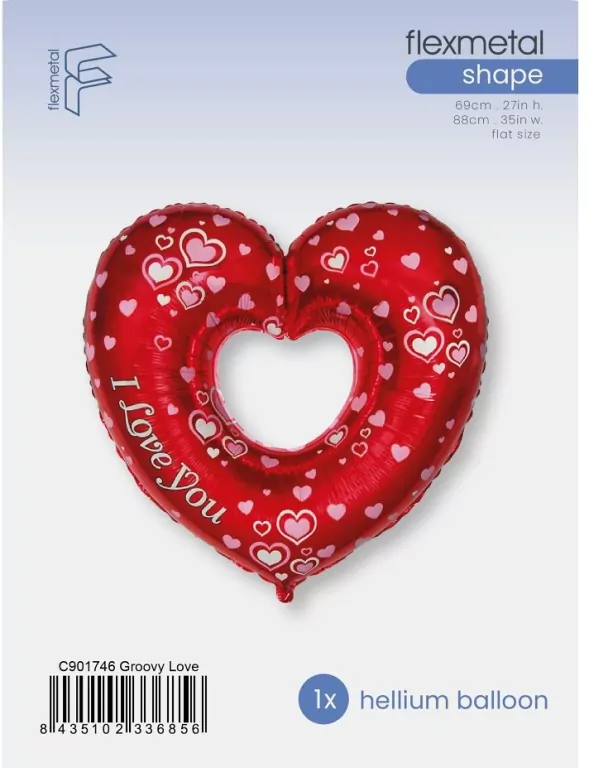 Balon foliowy 61cm Serce I Love You - tantis.pl