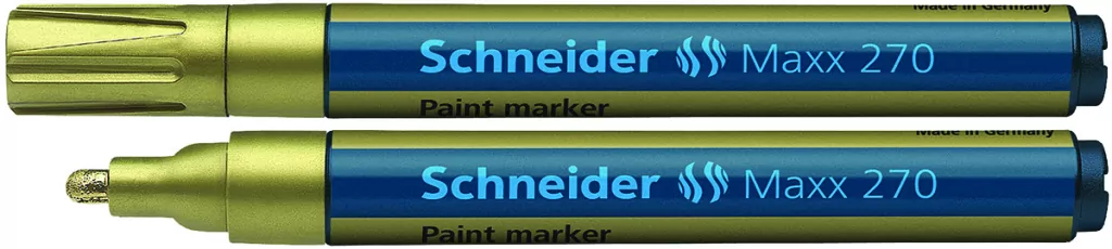 Marker olejowy SCHNEIDER Maxx 270 okrągły 1-3mm złoty - tantis.pl