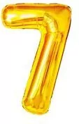 Balon foliowy złoty cyfra 7, wys.81 cm BCF-955-7 - tantis.pl