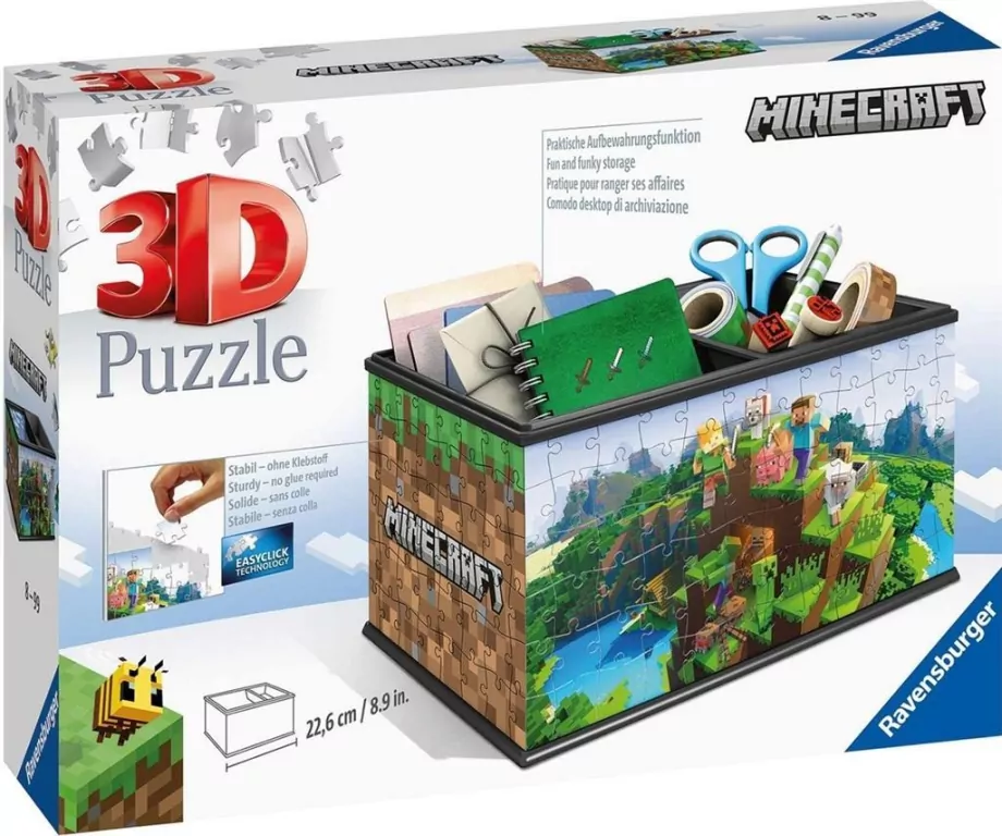 Ravensburger. Puzzle 3D. Szkatułka Minecraft - tantis.pl