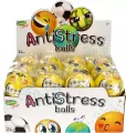 Piłka antystresowa 7 cm sport buźka 1 szt, mix - tantis.pl