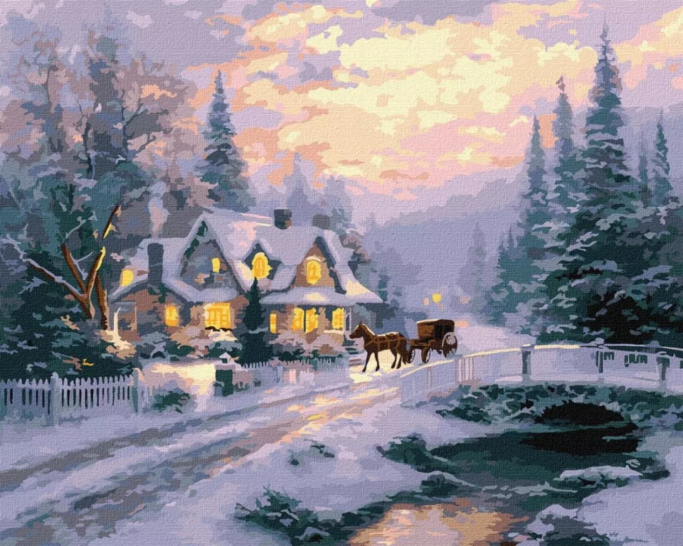 Malowanie po numerach - Noworoczny spokój 40x50cm - tantis.pl