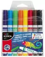 Flamastry Kidea ze stożkową końcówką jumbo 8 kolorów