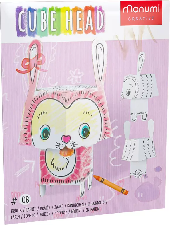 Królik. Złóż i pokoloruj. Cube Head - tantis.pl
