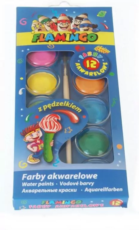 Farby akwarelowe. 12 kolorów - tantis.pl