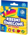 Kredki świecowe okrągłe. 12 kolorów - tantis.pl