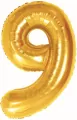 Balon foliowy B&C 9 Royal gold 85cm - tantis.pl
