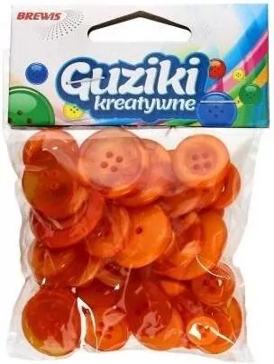 Guziki kreatywne pomarańczowe, 40g - tantis.pl