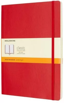 Notes Classic 19x25 linia - czerwony MOLESKINE