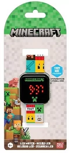 Zegarek LED z kalendarzem. Minecraft MIN4272 - tantis.pl