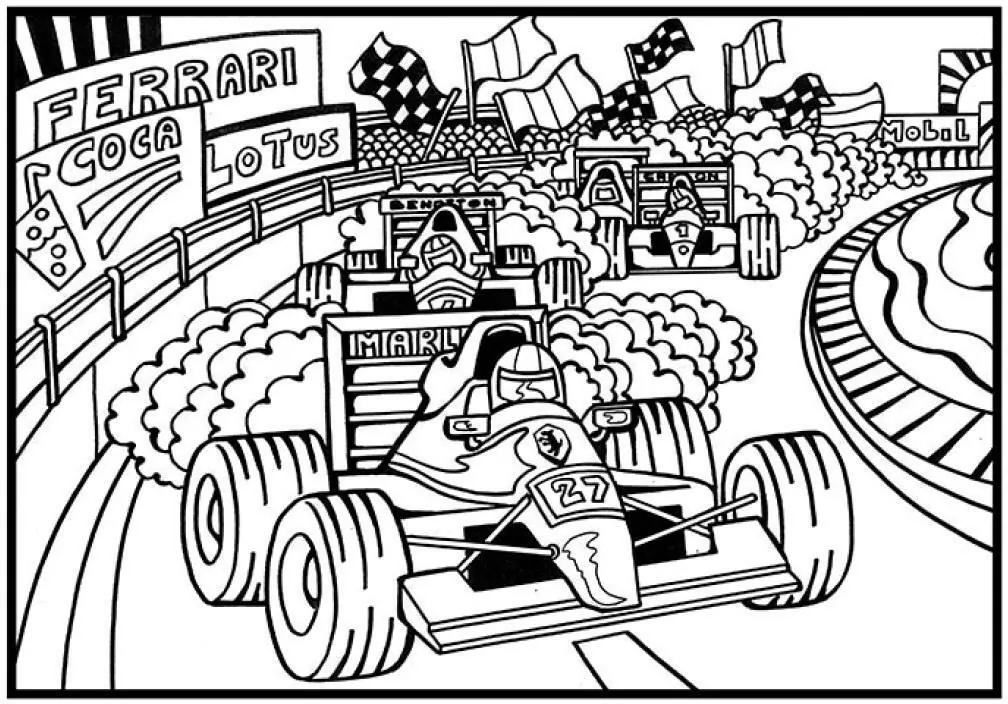 Kolorowanka Welwetowa 29,7x21 Formuła 1 - tantis.pl