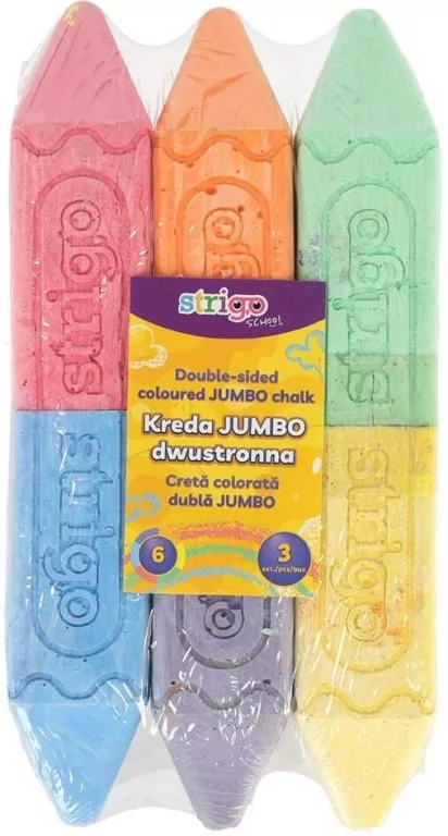 Kreda chodnikowa Jumbo dwukolorwa 6 kol STRIGO - tantis.pl