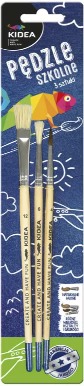 Pędzle szkolne KIDEA. DERFORM - tantis.pl