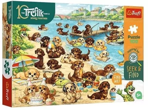 Puzzle 100 Jamniki i Trefliki TREFL - tantis.pl