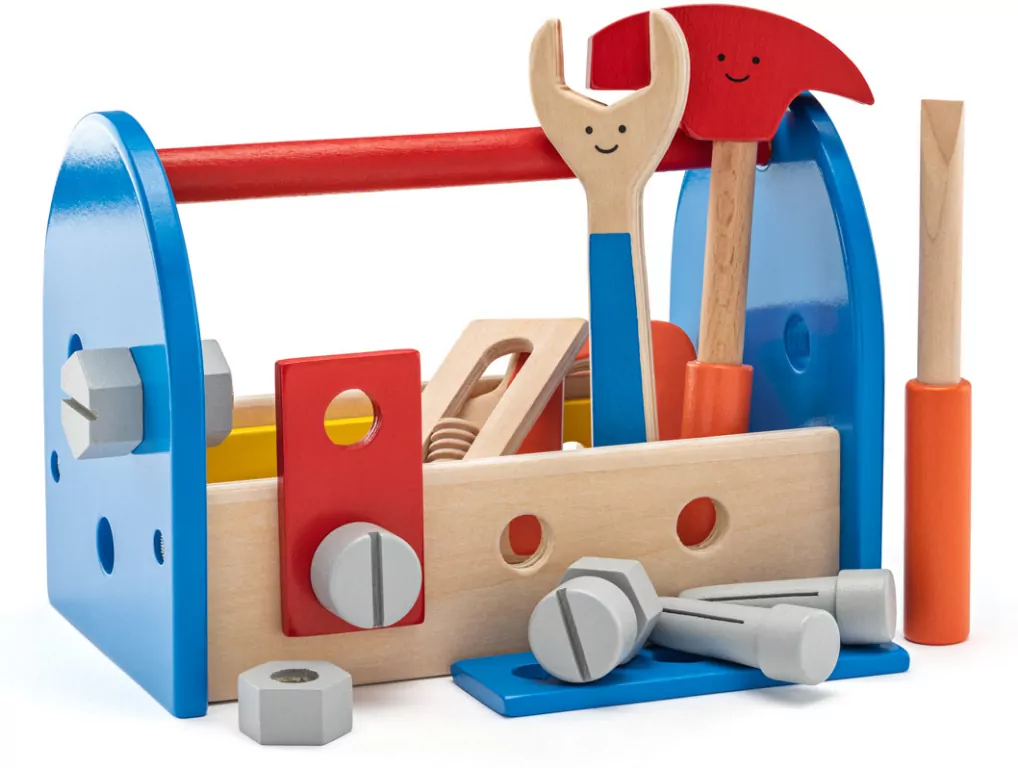 Drewniana skrzynka na narzędzia 90104 Woody - tantis.pl