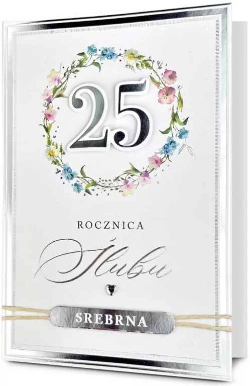 Karnet Rocznica ślubu 25 - tantis.pl