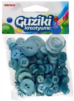 Guziki kreatywne. Niebieskie - tantis.pl