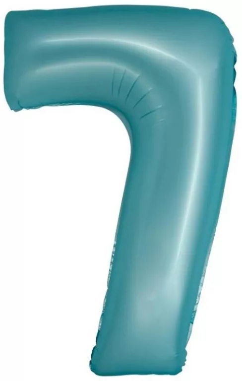 Balon foliowy Smart cyfra 7 niebieski matowy 76cm - tantis.pl