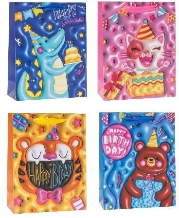Torebka ozdobna 31x42x12cm dziecięce mix ROZETTE - tantis.pl