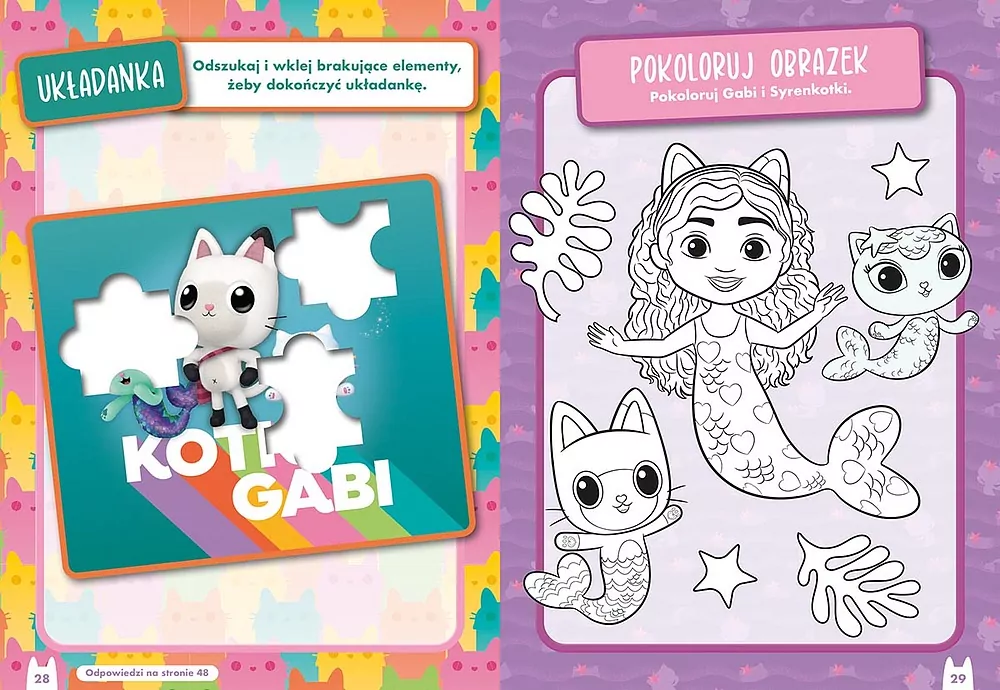 Koci Domek Gabi. 1000 naklejek - tantis.pl