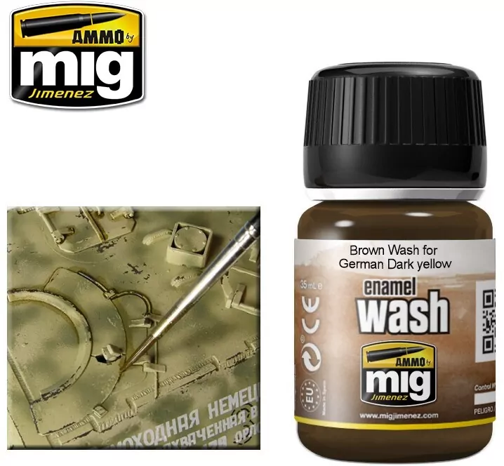 Ammo: Enamel Wash - Brown Wash for German Dark Yellow - tantis.pl
